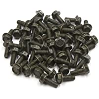 sourcing map 50Pcs Tornillos de Cabeza Hexagonal de 6mm X 16mm Verde Oscuro Universal Scooter Moto